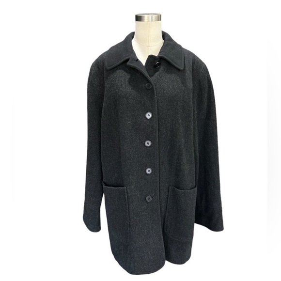 Forecaster Boston Women's Wool blend single breasted Coat black size 8 - Picture 1 of 12